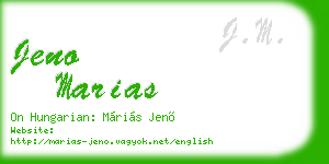jeno marias business card